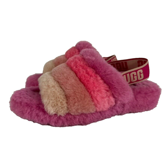 UGG Fluff Yeah Fur Slides Slippers Women Size 9 40 1097169 Pink - Picture 1 of 11